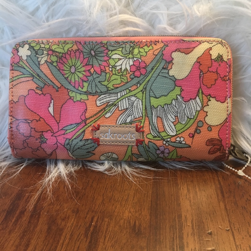 🇺🇸NWOT Sakroots Floral Wallet Clutch - Picture 1 of 4
